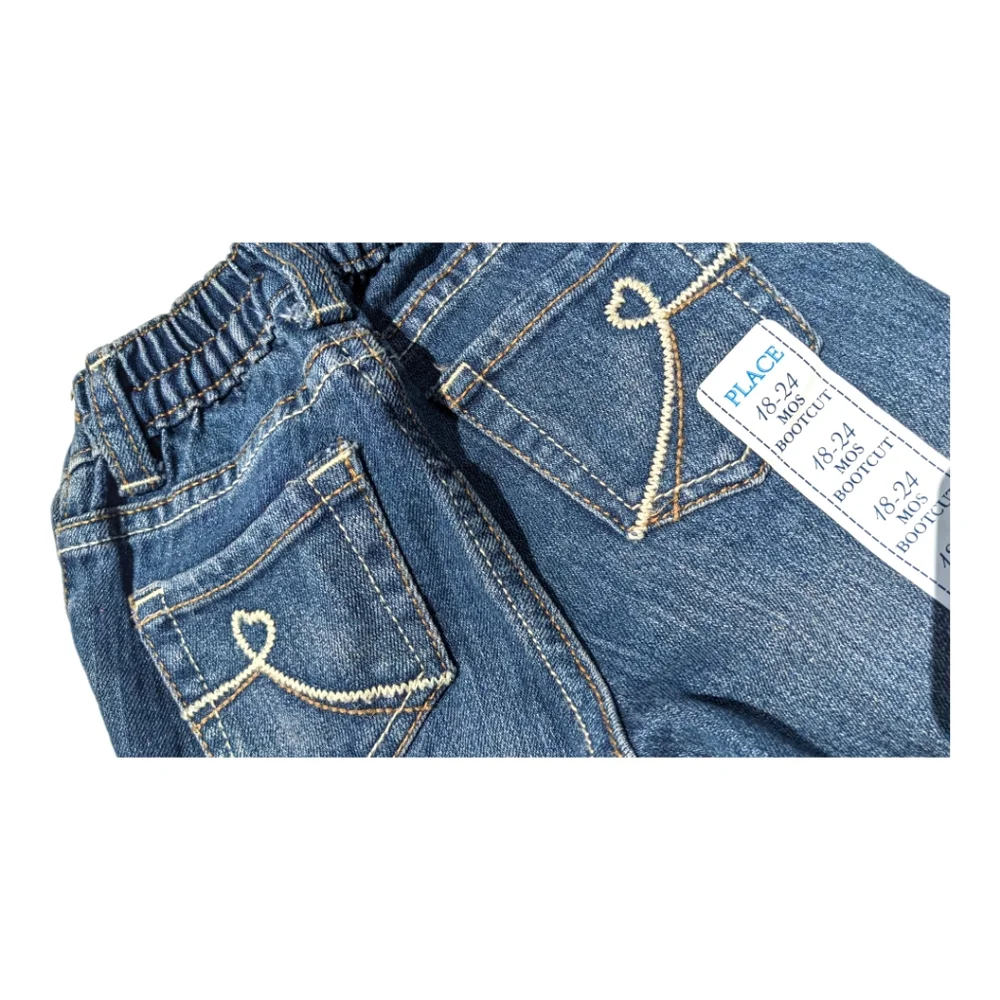 The Children's Place 18-24m Girls Heart Pocket Jeans - Picture 3 of 5
